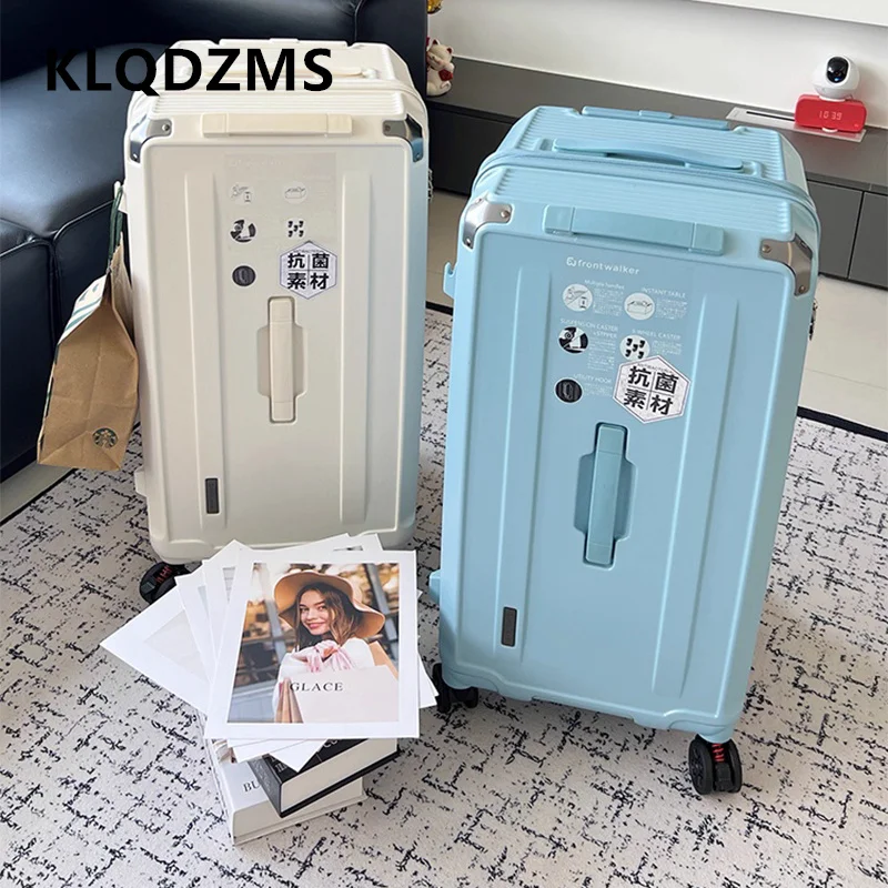 KLQDZMS Luggage Travel Bag Large Capacity Trolley Bags ABS + PC Boarding Box Women's Password Box Universal Wheel Suitcase