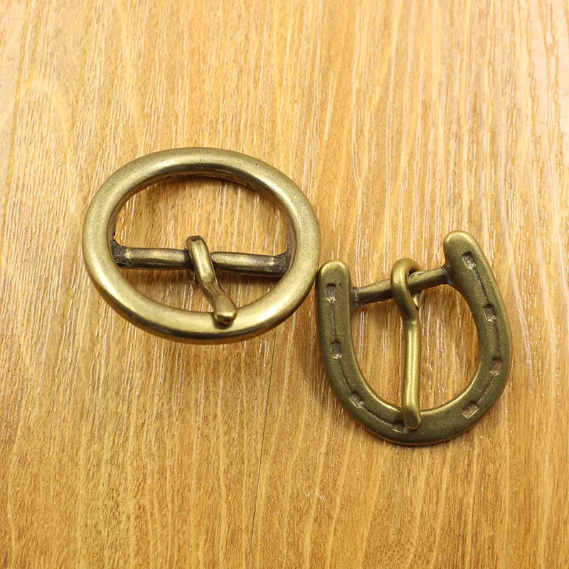 Brass Belt Buckle Creative DIY Horseshoe Buckle Clothing Accessories Decorative Figurines