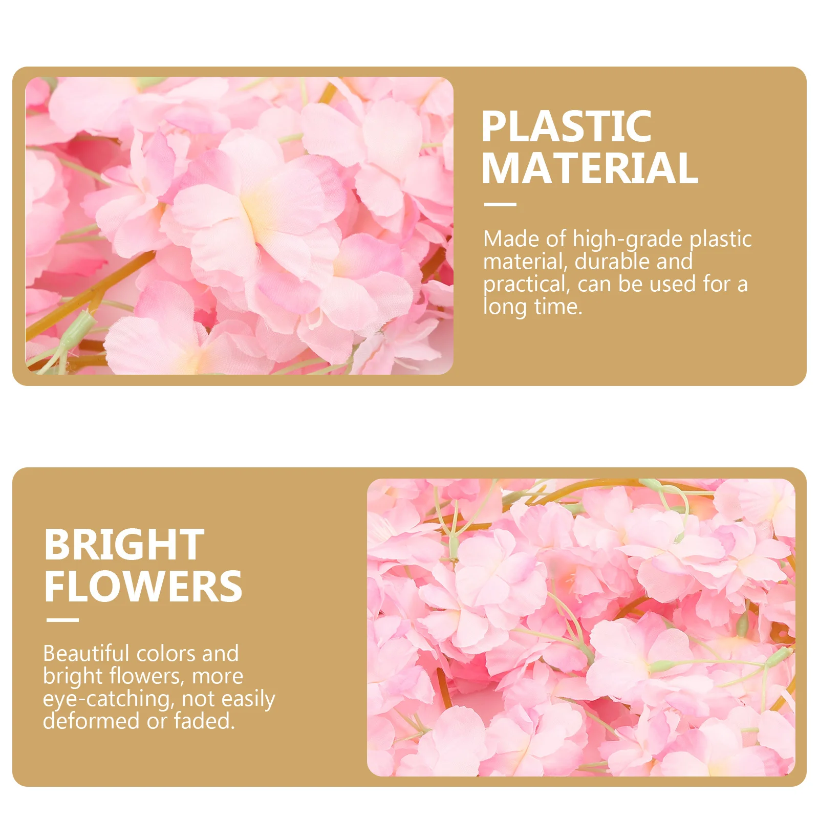 

Simulated Cherry Blossom Vine Premium Pvc Silk Flowers Hanging Flower Garland For Wedding Party Decor Diy Photo Prop Artificial