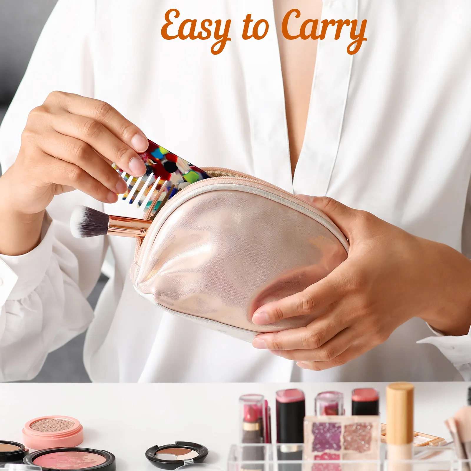 

1 шт. Антистатическая расческа с широкими зубьями для ухода за волосами, распутывания прядей, домашнего и салонного использования, укладки и расслабляющего массажа кожи головы