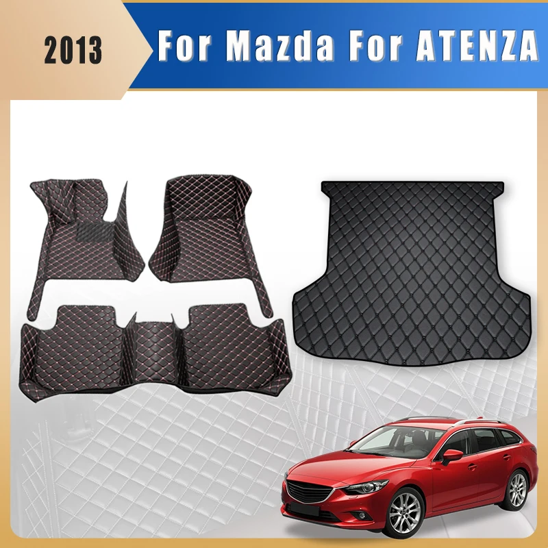 

Car Floor Mats Trunk Carpets For Mazda For ATENZA 2013 Foot Pads Auto Accessories Interior Products Covers Parts Waterproof Rugs