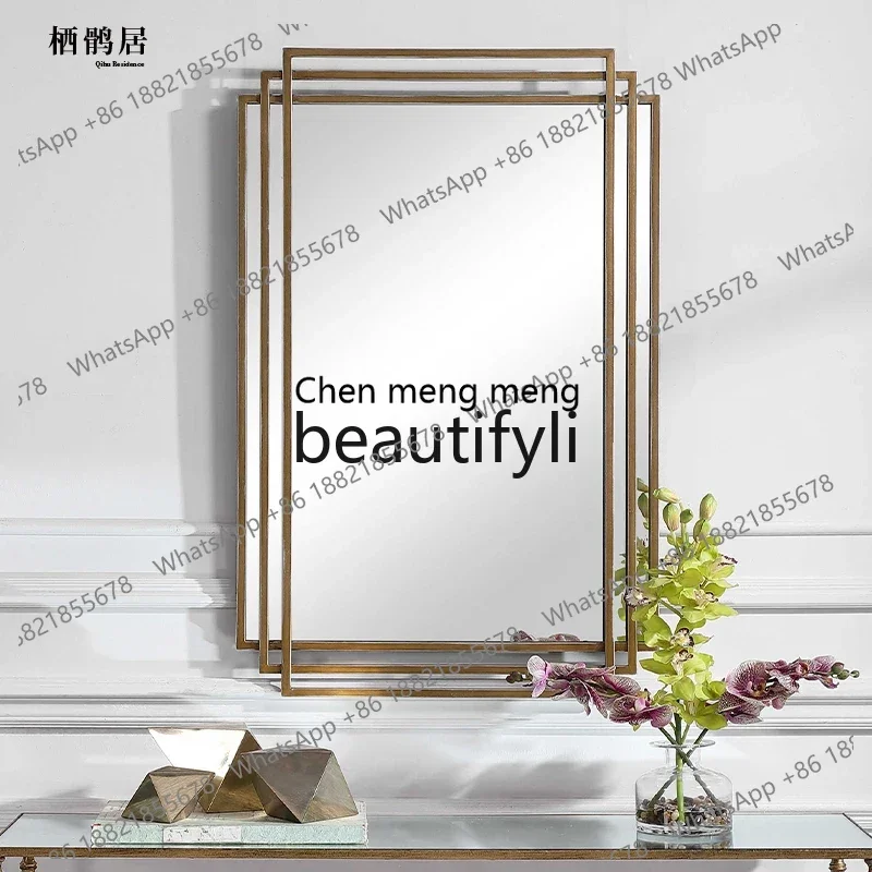 e5556Makeup mirror perforated self-adhesive high definition intelligent wall hanging full body wall acrylic toilet bathroom mirr