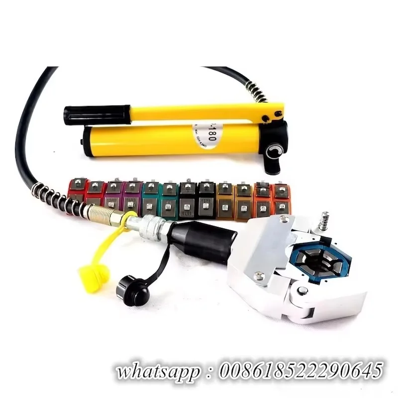 Original Factory sales manual 7842B R134a Air conditioning hose crimper tool with hand pump and 7 sets of dies