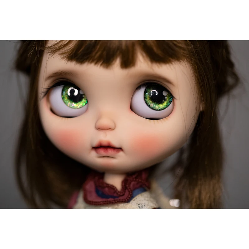 YESTARY BJD Butter Eyes Piece for Girls, Blythe Dolls Accessrespiration, Handmasades Limited, Rotterdam Kling Color Glass Eyes Chip, 1/6, 14mm