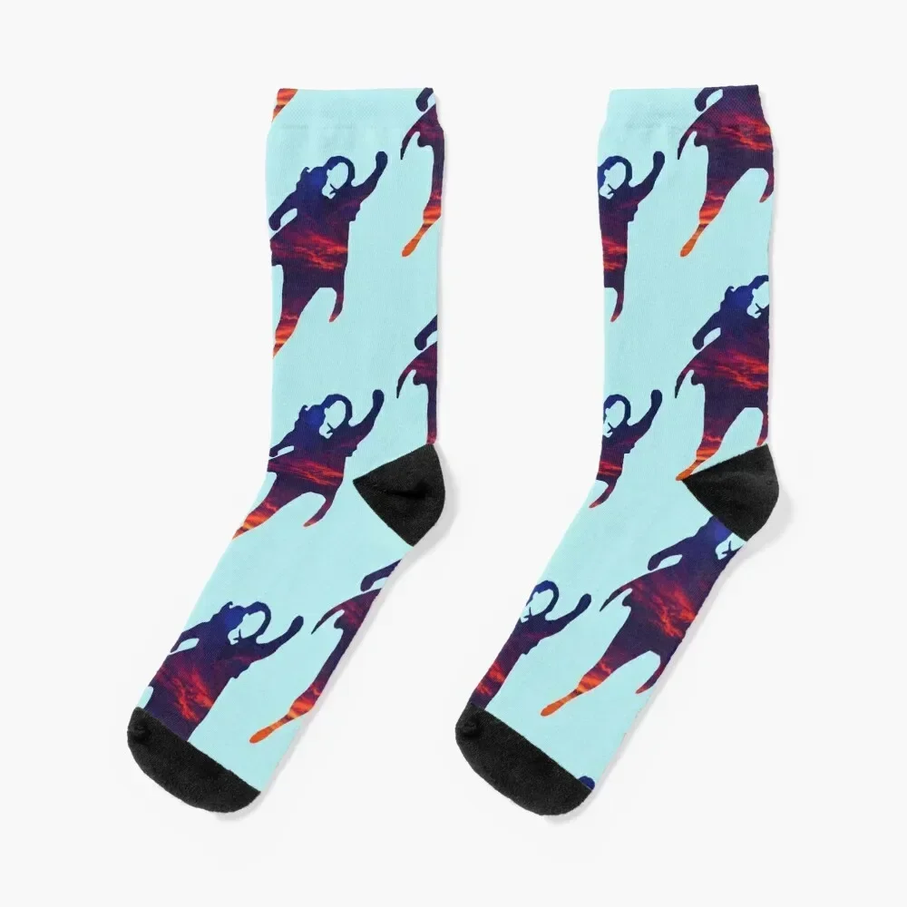 Girl of Steel Silhouette Socks winter thermal cotton Thermal man winter bright garter Socks Male Women's