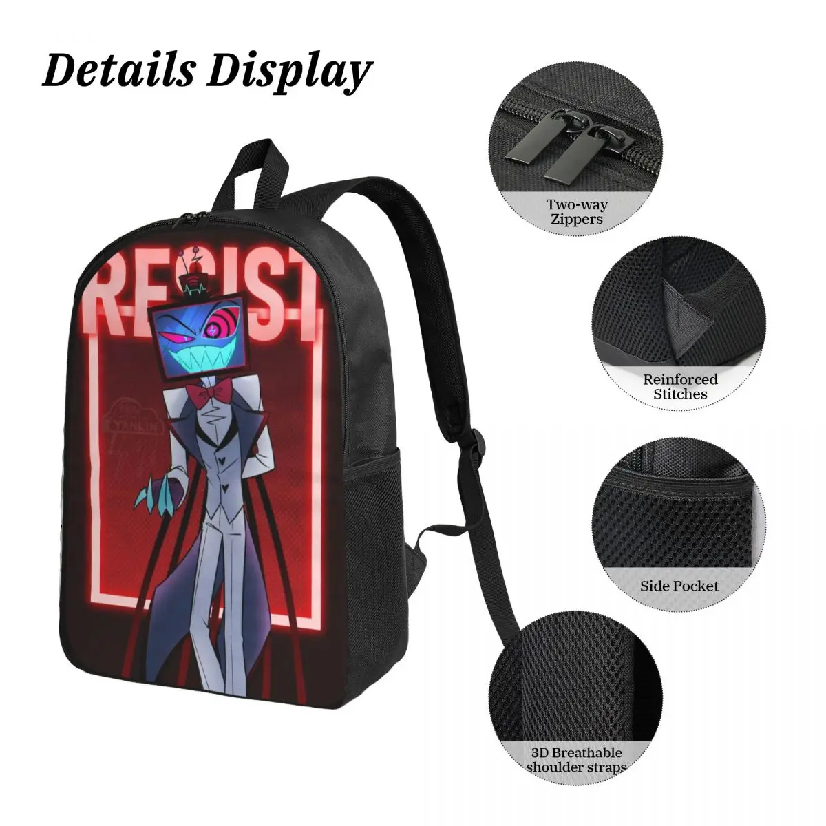 3 قطعة فندق Hazbines Vox 2 مجموعة حقائب الظهر للأطفال صناديق قلم رصاص مجموعات أكياس الكتب مع صندوق الغداء لطلاب المدارس حقيبة الظهر #3