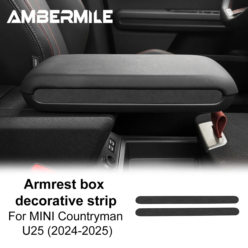 

Фланелевый подлокотник боковая полоса для BMW Mini Cooper Countryman U25 2024 2025 декоративный чехол отделка наклейка аксессуары замша