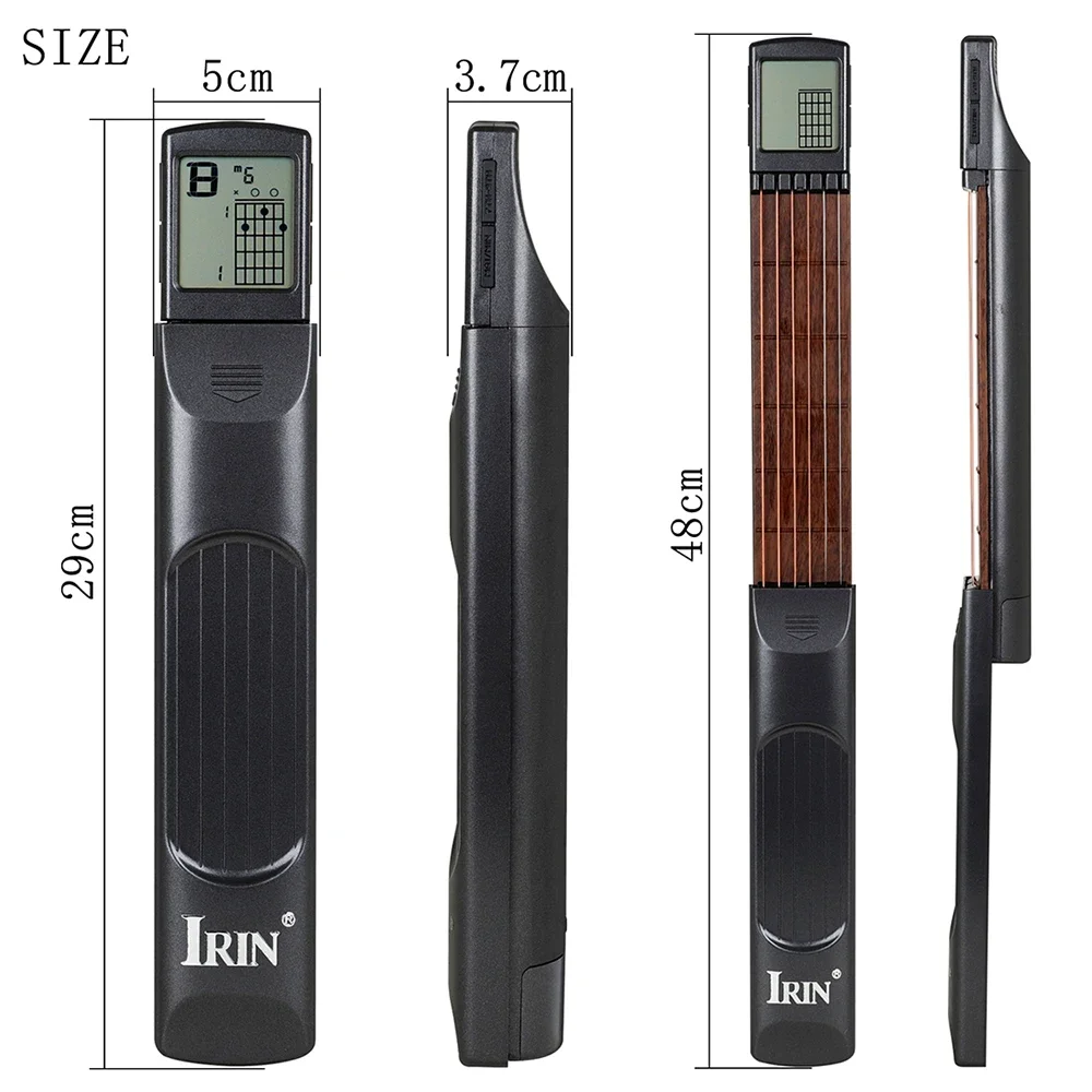 IRIN 6 Strings Pocket Guitar Chord Trainer Portable Beginner Practice Tool  Chord Trainer 6-Fret Guitar Finger Guitar Tool