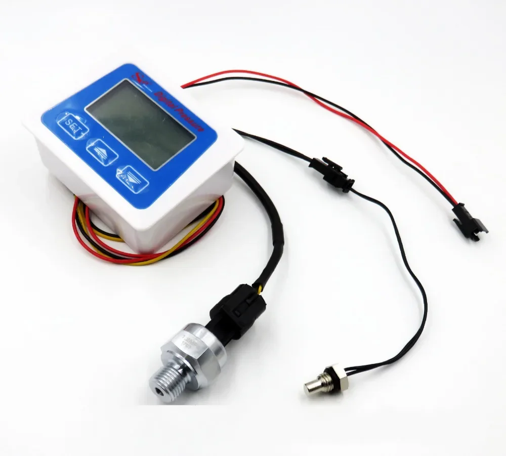 1.2Mpa digital pressure gauge Air Water Pressure Meter transmitter piezometer manometer Tester thermometer With Sensor