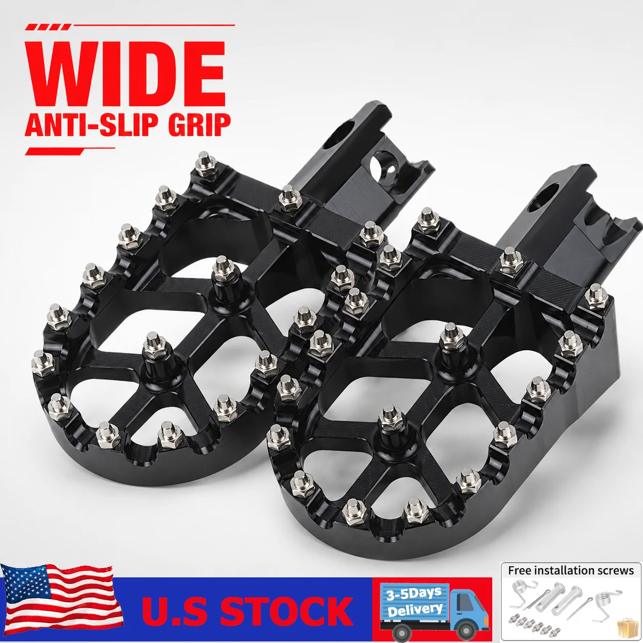 For HONDA CRF XR 50 70 110 M2R SDG DHZ SSR KAYO Pit Bike Universal Footpeg Footrest Foot Pegs Motorcycle Parts CNC Aluminum Durable