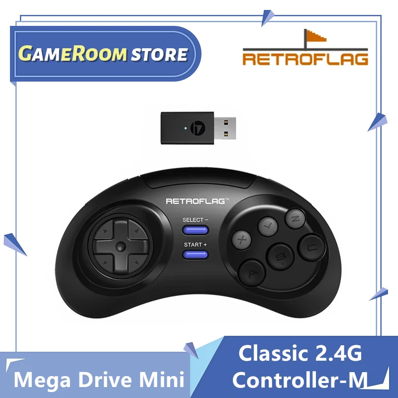 Retroflag Classic 2.4G Controller-M Wireless Gamepad Gaming for Nintendo Switch Windows MD Mini/Mini 2 and Raspberry Pi Console