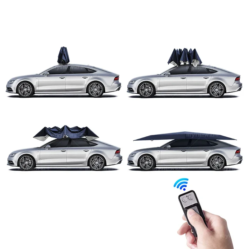 2023 Summer Products Anti-UV Automatic Folding Sun Shade Covering Roof Car Cover Umbrella Sunshade Car Tent