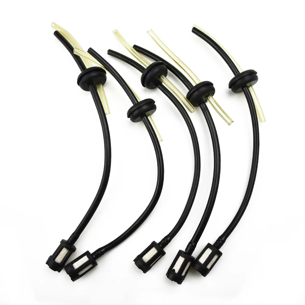 For Mower Parts Fittings 5pcs Fuel Pipe Assembly Replacement ABS Material Black+Yellow Design (As pictures show)