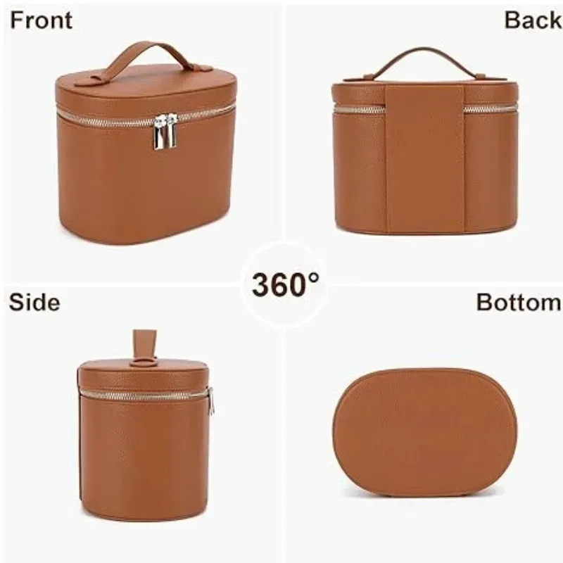 Personalisierte Reise-Kulturtasche mit Namen, tragbare PU-Leder-Aufbewahrungstasche mit separatem Waschfach-Organizer, ideal für Sie – Detail 11