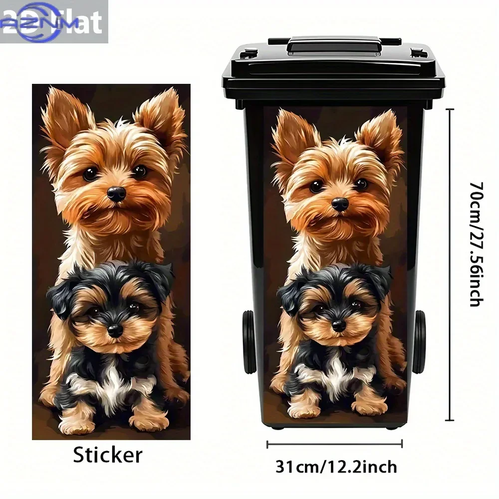 All‑Purpose Surface Decor Sticker Eye‑Catching Trash Can Decal for Apartment Daily Use