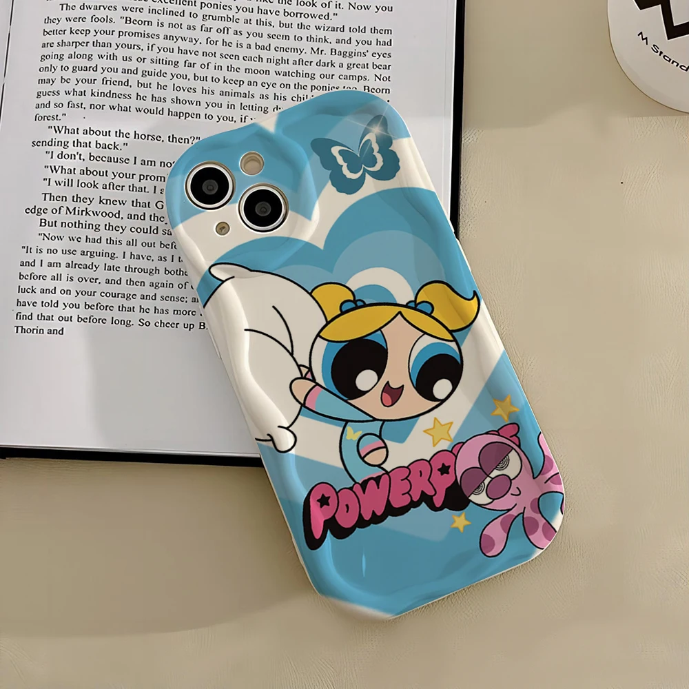 

The P-PowerpuffS Girls Phone Case For Color IPhone 13 14 12 15 11 Plus Pro XS Max Mini X XR 8 7 SE2020 Wave Light TPU Soft Cover