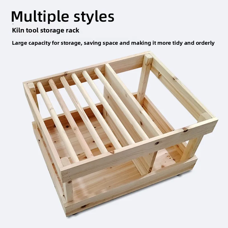 Multifunctional rack solid wood car swing kiln with shed board pillar roller cart