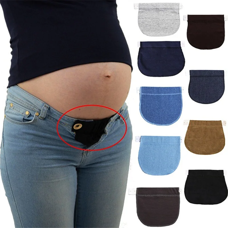 2022 Adjustable Elastic Maternity Pregnancy Waistband Belt Waist Extender Patch Clothing Pants For Pregnant Sewing Accessories