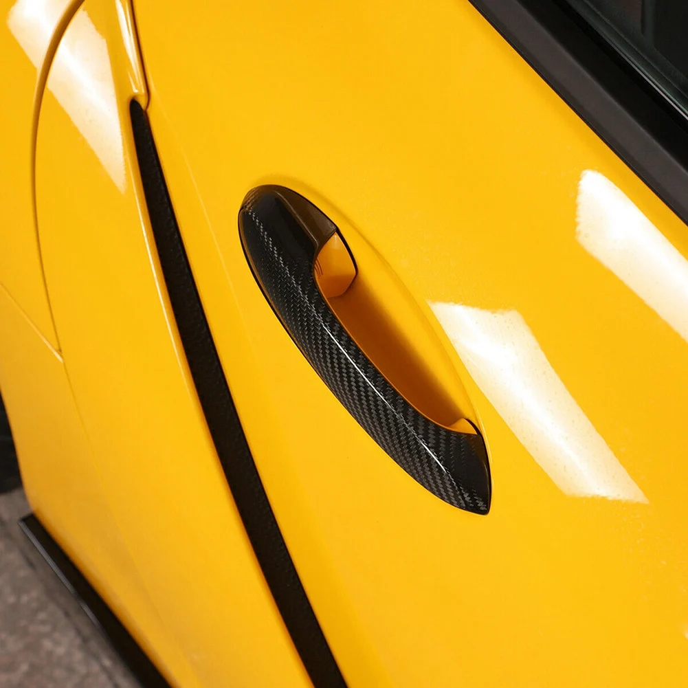 

Real Carbon Fiber Outside Exterior Door Handle Cover Trim For Toyota GR Supra A90 MK5 2019 2020 2021