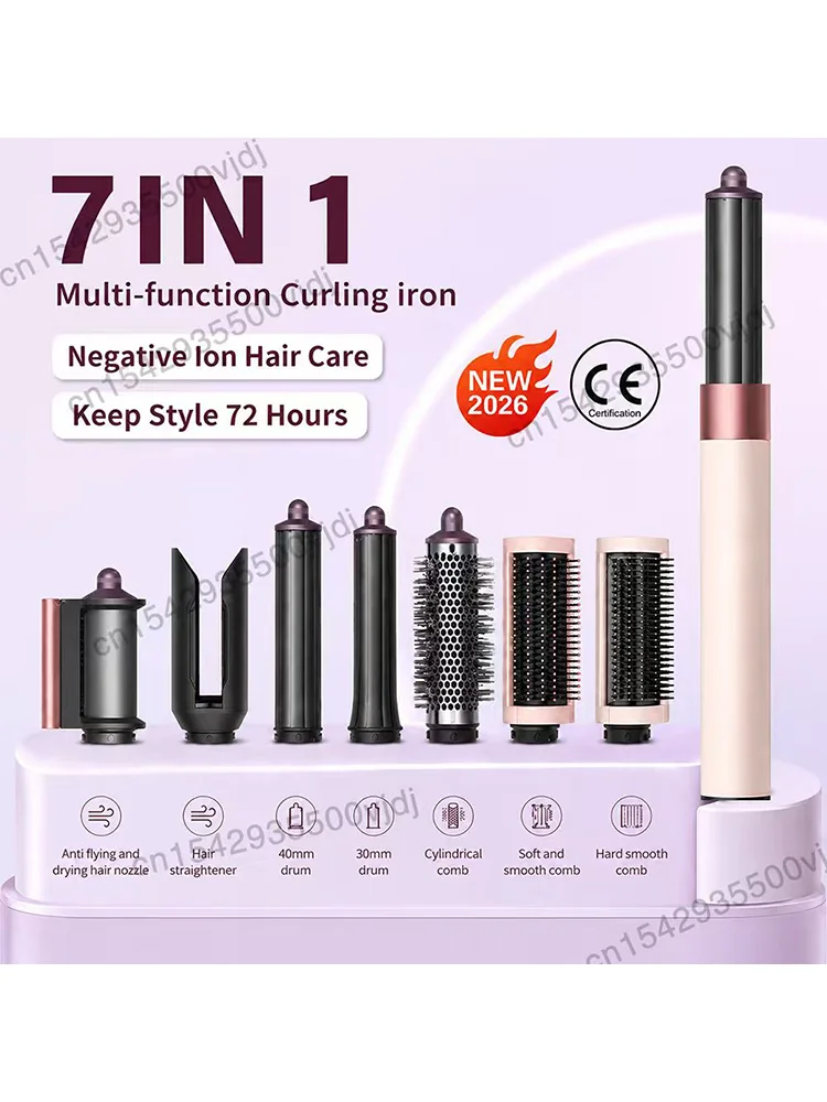 TINSOL 7-in-1 Luftstyling-Haartrockner, 110.000 U/min Hochgeschwindigkeits-Haarpflege, Ionischer Haartrockner, Automatisches Locken-Set
