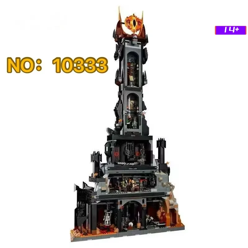 NUEVO Coleccionable 10333 Ojo de Sauron Torre Negra 5471PCS Bloques de Construcción El Señor de los Anillos Réplica de Barad-dur, Modelo Oscuro Premium