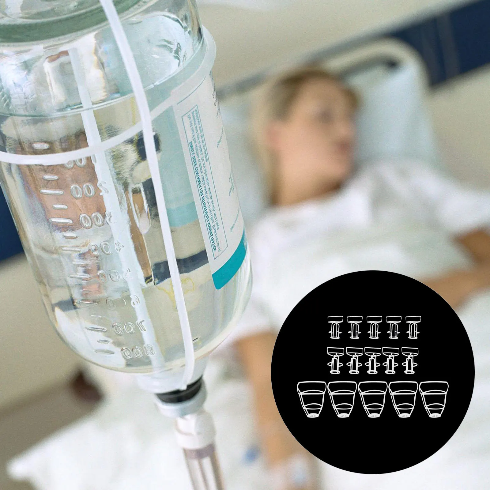 

15Pcs Infusion Bottle Covers Durable PP Hanging Nets 100ml 250ml 500ml Reusable Storage Holders for Hospital Home Nursing