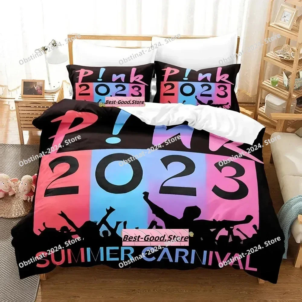 개성 넘치는 힙합 핑크 가수 투어 침구 세트 베개 커버 포함 부드러운 싱글 더블 퀸 슈퍼 킹 사이즈