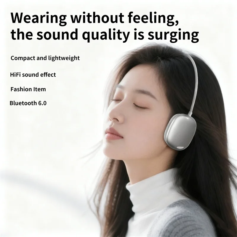 

Bluetooth Headset Light Weight HiFi Sound Effect Music Game Mode Support Wired Connection Wide Compatible Listen Music Headphone