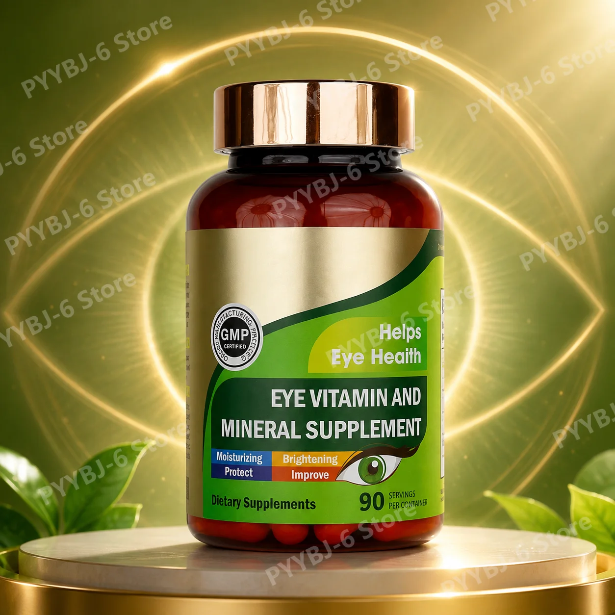 Lutein Eye Vitamins Capsules with Zeaxanthin Zinc Daily Eye Nutrition Supplement Eye Health Support for Adults 90 Count Bottle
