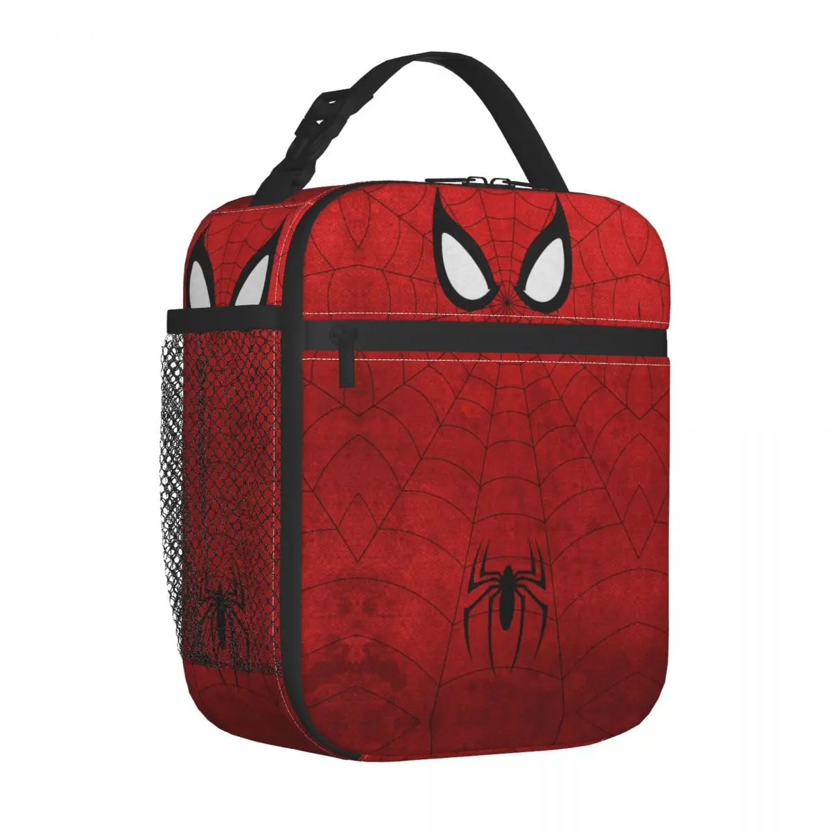 Custom Spider Web Cobweb Insulated Lunch Bags for Work School Food Spider Man Waterproof Cooler Thermal Lunch Box Women Kids