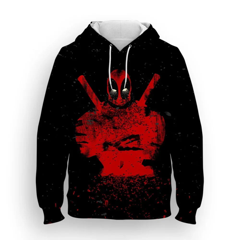 Miniso Hoodies Deadpool Movie 3D Print Streetwear Men Women Fashion Oversized Sweatshirts Hoodie Kids Pullover Tracksuit