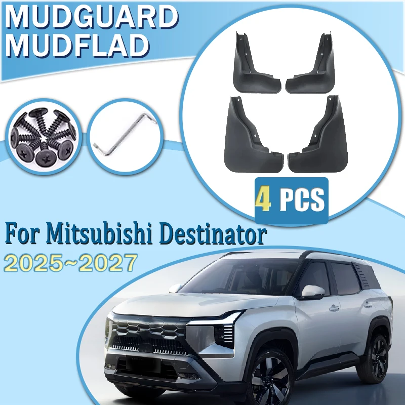 

Car Fenders For Mitsubishi Destinator 2025 2026 2027 Mudguards Splash Guards Wheels Protection Wheel MudFlaps Auto Accessories