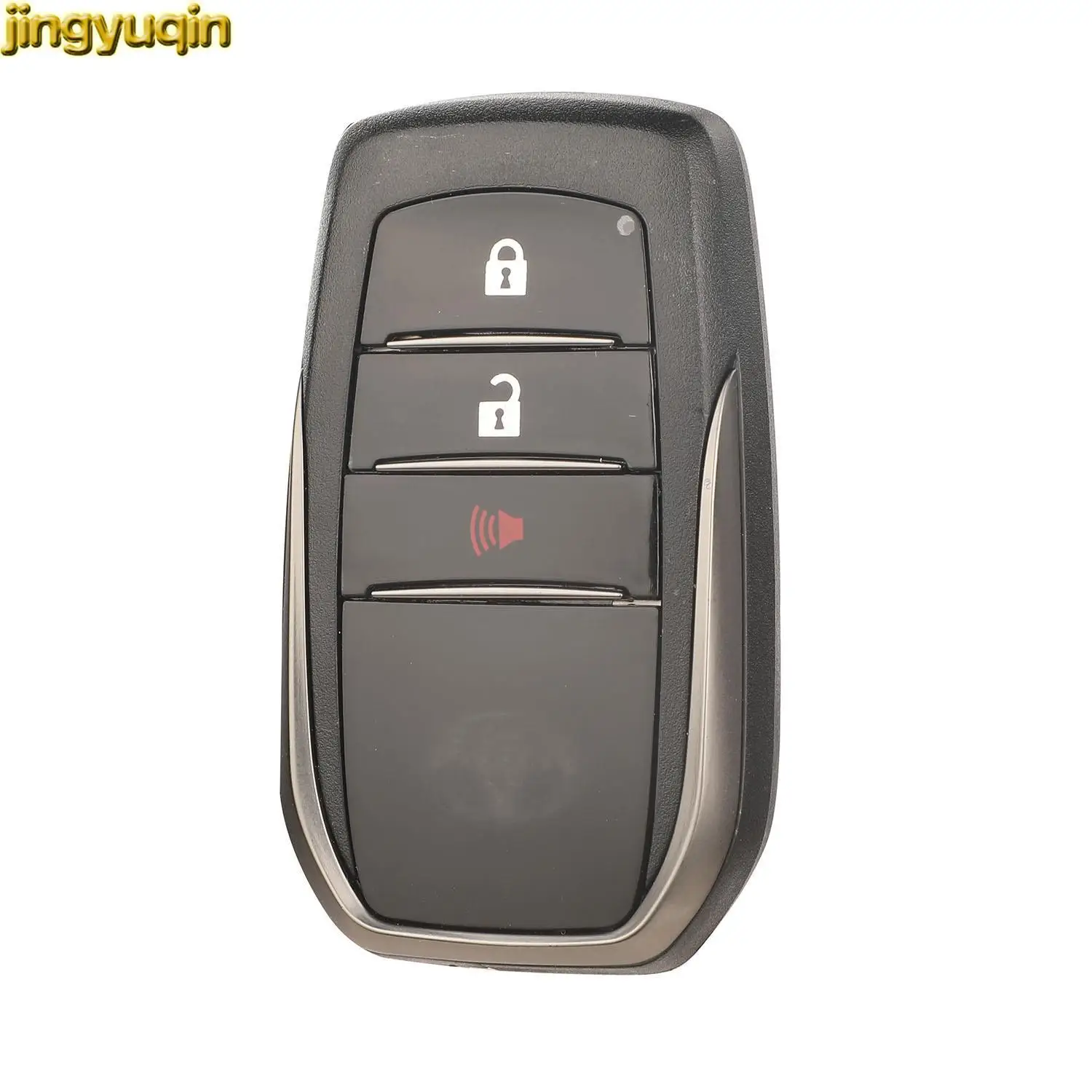 

Jingyuqin 5pcs 3 Buttons Smart Car Key Fob Shell For Toyota LAND CRUISER Highlander Rav4 Prado Remote Keyless Entry