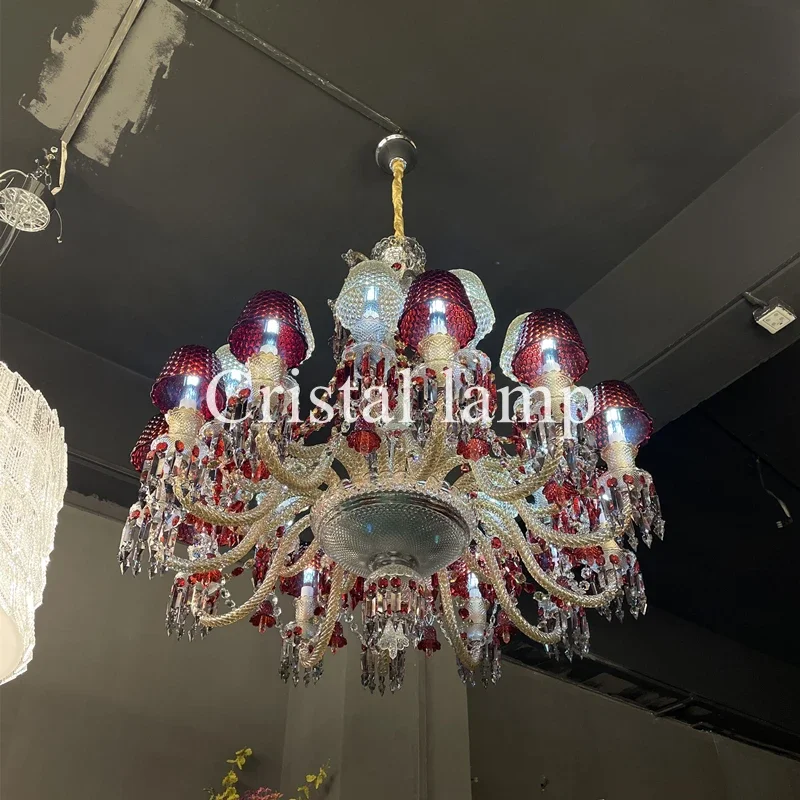 Hotel Ceiling Lamp Luxury Modern Crystal Chandeliers Decor Room Pendant Lamp