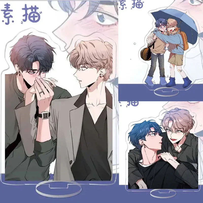 

Korea Anime Sketch BL Gift Toy Figures Acrylic Stand Insert Card Choi Ilkyung Action Figure Ornament Accessories Boy's Love Gift