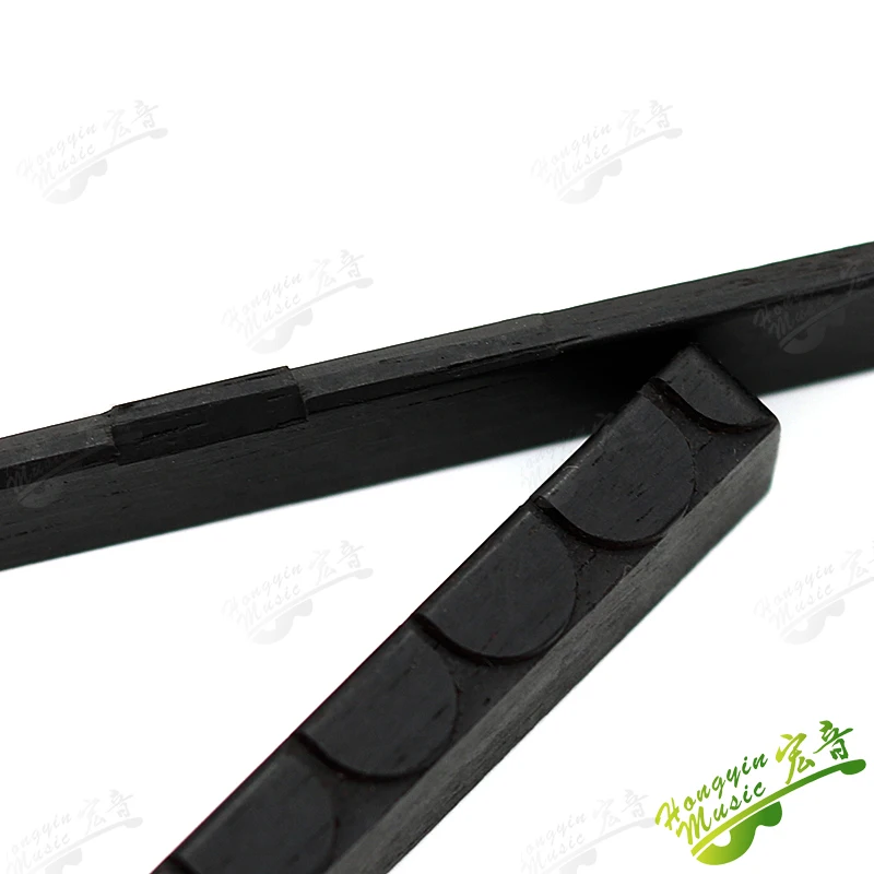 HUATOOL Sattel aus Ochsenknochen für klassische Gitarre, 52 mm x 6 mm x 9 mm, 80 x 10 x 3 mm, aus echtem Ochsenknochen, Saitenhalter – Detail 2