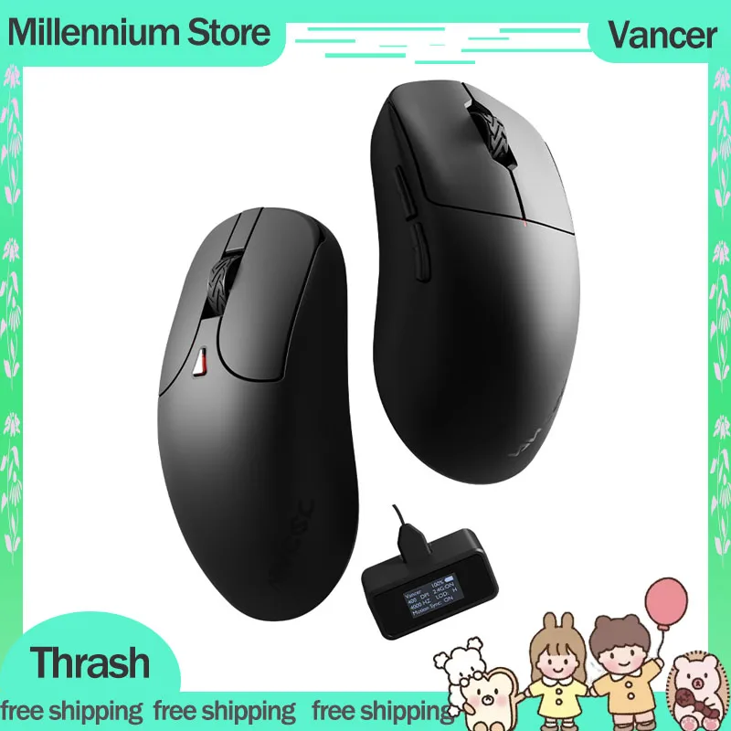 

Vancer Thrash & Groove Mouse Wireless Bluetooth Mouses Gaming Mouse 3 Mode Support 4k Paw3395 Lightweight Office Gaming Mouses