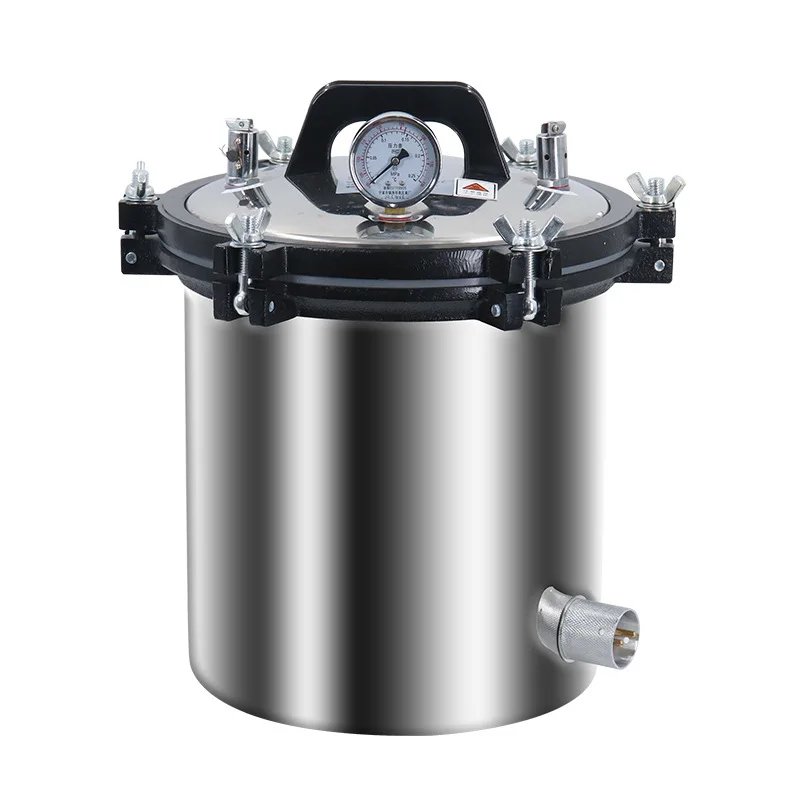 

18L Autoclave Pressure Steam Sterilizer, Portable 304 Stainless Steel Sterilizing Pot, Dual Scale Gauge for Dental & Lab