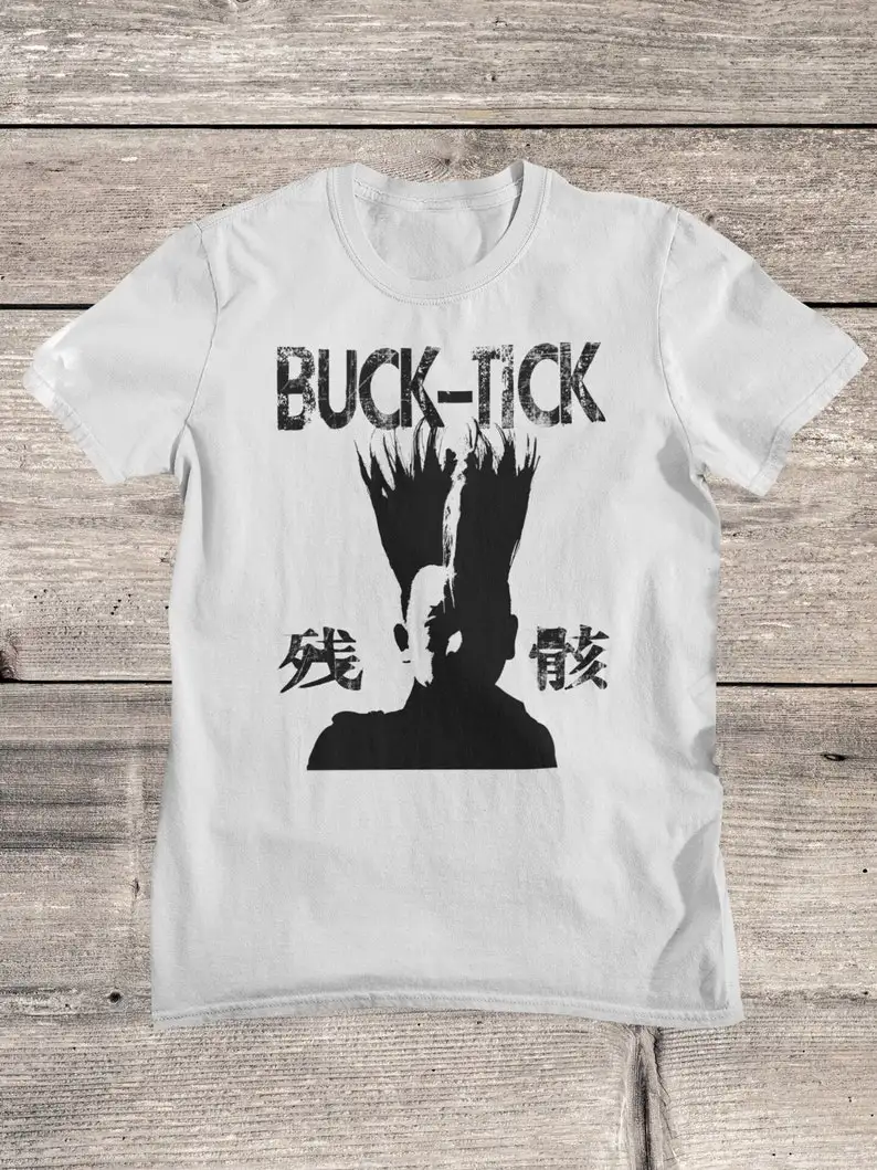 T-Shirt buck-tick. Japanisches Hardcore-Band-Shirt. Buck-Zecken hemd