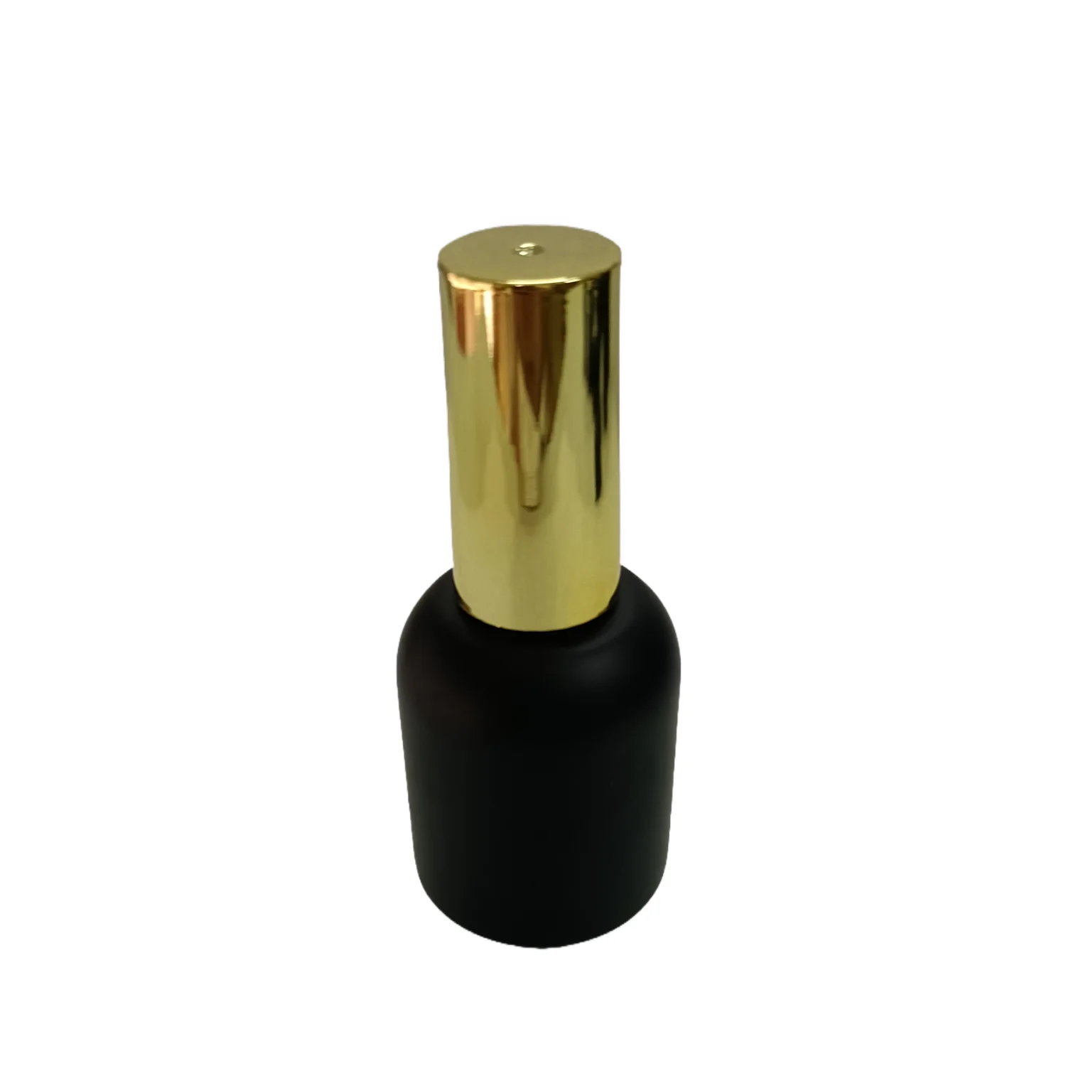 Bouteille vide en verre noir avec couvercle doré avec brosse, pour remplissage de vernis Gel, Nail art, 20ML, 5 pièces