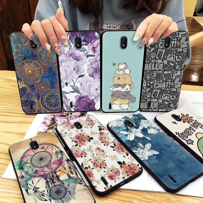 

Fashion Design Cartoon Phone Case For Nokia C01 Plus Durable Dirt-resistant Silicone TPU Soft case Full wrap protective