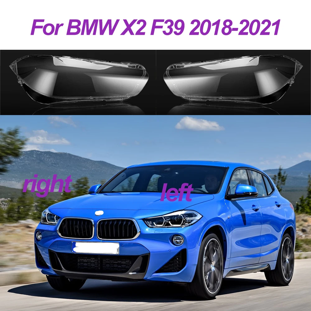 

Car Headlight Glass Cover For BMW X2 F39 2018 2019 2020 2021 Plexiglass Lens Replace Lampshade Clear Lamp Shell Car Accessories