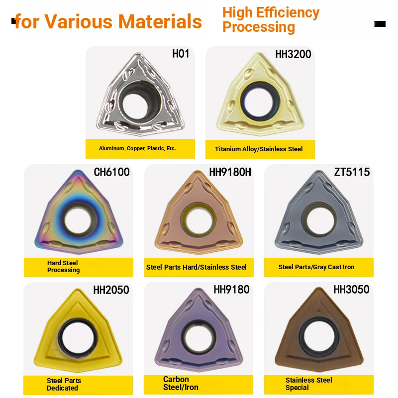 

10 шт. U-образные вставки WCMX030208 040208 05T308 06T308 080412 твердосплавные сменные вставки для жестоких сверл, инструменты для обработки с ЧПУ