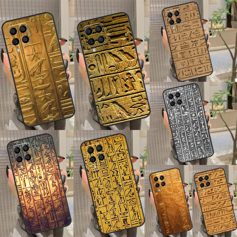 Egyptian Hieroglyphics Funda For Samsung Galaxy M13 M23 M33 M53 M12 M22 M32 M52 M11 M31 M51 M20 M54 M34 M14 Case