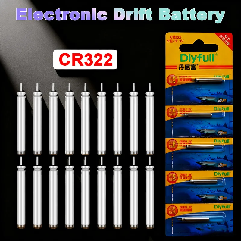 CR322 Luminous Electronic Fishing Float Glow-in-the-Dark Buoy Night Fishing Accessories Angling Tackle Batteries for Outdoor
