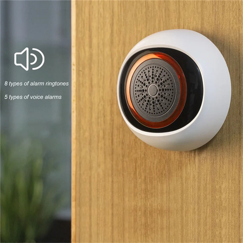 Tuya Zigbee مستشعر صوت وضوء ذكي ، 100 ديسيبل ، 2 في 1 ، بطارية إنذار ، USB ، طاقة مزدوجة ، أعمال منزلية ذكية