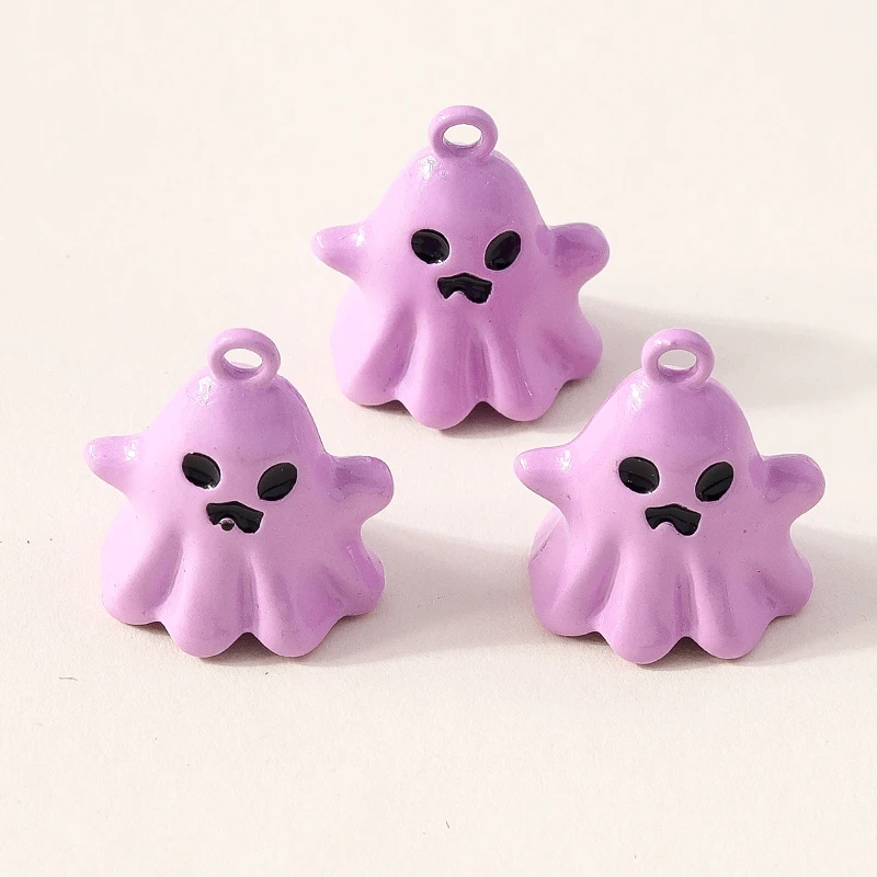 20 Stück 17x20mm Cartoon Bonbonfarben Halloween Geist Charms Anhänger für Schmuckherstellung Ohrringe Halsketten Zubehör DIY Geschenke – Detail 4
