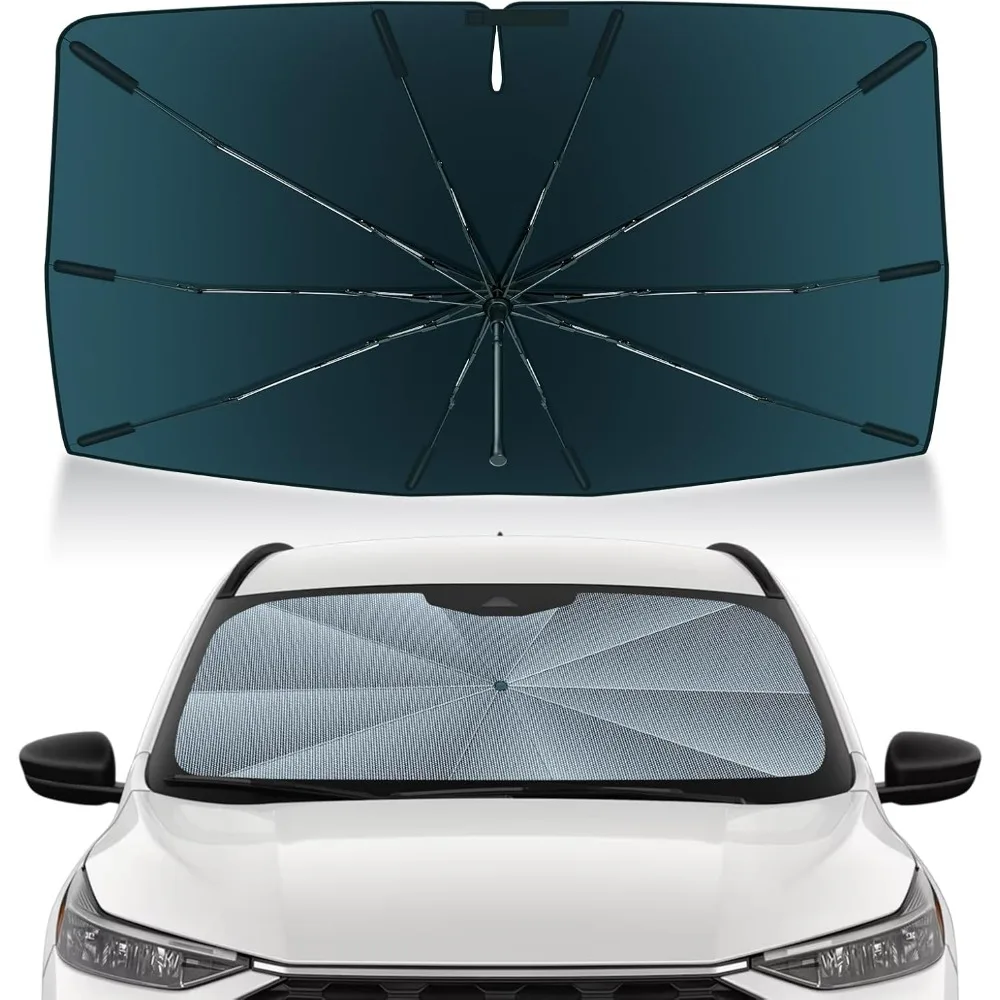 

windshield sun shade umbrella for 2020-2025 ford escape accessories,upgraded ice crystal material,easy setup umbrella sunshade