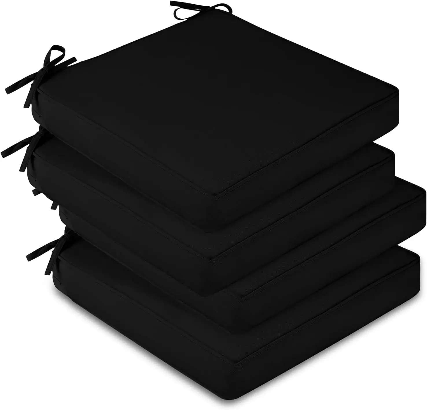 

Outdoor Chair Cushions Set of 4, 19x19x3 Inch Patio Cushions with Non-Slip Ties & Handle, Square Cushions for Patio Furniture
