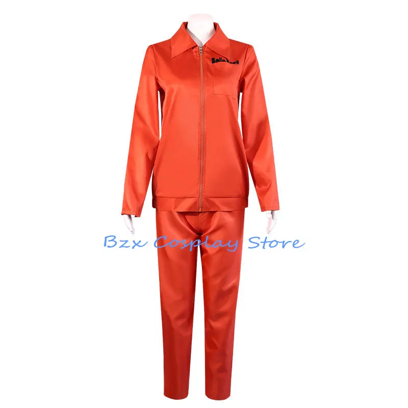 Clown 2 Cosplay Anime Costume Women Orange Outfit Party Roleplay Prisoner Uniform for Woman Men